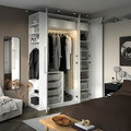 PAX / FARDAL Wardrobe combination, white high-gloss white/white, 170x60x236 cm