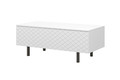Coffee Table with Storage Scalia II 120, matt white, black legs