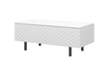 Coffee Table with Storage Scalia II 120, matt white, black legs