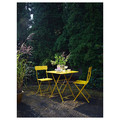 SUNDSÖ Table, bright yellow outdoor, 65x65 cm