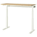 MITTZON Desk sit/stand, electric oak veneer/white, 140x60 cm