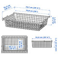HJÄLPA Wire basket with pull-out rail, white, 80x55 cm
