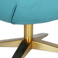 Armchair Egg Velvet Gold, blue