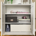 HAUGA Storage combination, white, 139x46x199 cm