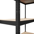 GoodHome Shelving Unit Ryle 179 x 90 x 40 cm 5 Shelves, black