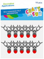 Self-Adhesive Felt Reindeer Decorations, 12 pcs
