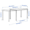 VIHALS Extendable table, white, 120/180x74 cm