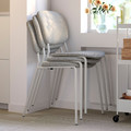 VIHALS / VIHALS Table and 6 chairs, green/white Tibbleby beige-grey, 120/180x74 cm