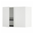METOD Wall cabinet w dish drainer/2 doors, white/Stensund white, 80x60 cm