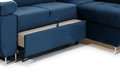 Corner Sofa-Bed Right Annabelle Monolith 77, dark blue