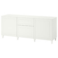 BESTÅ Storage combination with drawers, white, Smeviken/Kabbarp white, 180x42x74 cm