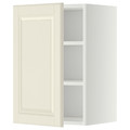 METOD Wall cabinet with shelves, white/Bodbyn off-white, 40x60 cm