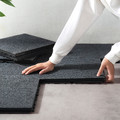 RUNNEN Floor decking, outdoor, textile dark grey, 0.81 m²