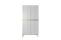 Wardrobe Nicole 100 cm, matt white, gold legs