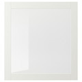 SINDVIK Glass door, white, clear glass, 60x64 cm