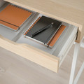 ALEX Desk, white stained/oak effect, 100x48 cm