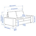 VIMLE 2-seat sofa, with wide armrests/Saxemara light blue