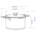 HEMKOMST Pot with lid, stainless steel/glass, 5 l
