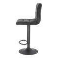 Bar Stool with Backrest Dafne VIC, black