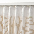 MAJSMOTT Curtains, 1 pair, beige/white, 145x300 cm