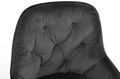 Glamour Chair with Armrests EMMA, velvet, black