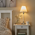 FLYGHÖJD Table lamp, nickel-plated/white, 54 cm