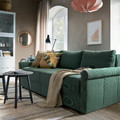DÅNHULT 3-seat sofa-bed, Kelinge grey-turquoise