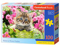 Castorland Jigsaw Puzzle Kitten in Flower Garden 100pcs 6+