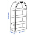 ASPAREN Greenhouse, transparent white, 95x32x162 cm