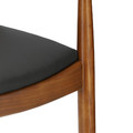 Chair President, wooden, dark brown