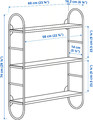 FÄRGSÄTTARE Wall shelf, green, 60x16x74 cm