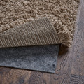 VOLLERSLEV Rug, high pile, beige, 133x195 cm