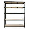 GoodHome Shelving Unit Ryle 179 x 120 x 40 cm 5 Shelves, black