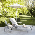 Garden Parasol Umbrella GoodHome Carambole 200 cm, beige