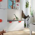 SMÅSTAD Bench with toy storage, white, white, 90x50x48 cm