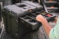 Keter Roc Pro Gear 2.0 Plastic Mobile Tool Set, black