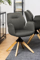 Swivel Chair Aura, auto return, dark grey