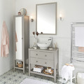GoodHome Bathroom Countertop Perma 80 x 45 cm, grey