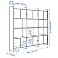 LÅDMAKARE Storage combination w sliding doors, with 3 shelves/oak effect, 238x35x212 cm