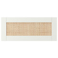 STUDSVIKEN Drawer front, white/woven poplar, 60x26 cm