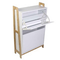 Shoe Cabinet Copenhagen, white/natural