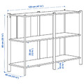 JÄTTESTA Storage combination, white/light bamboo, 240x85 cm
