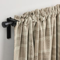 HÄGGVECKMAL Room darkening curtains, 1 pair, beige, 145x300 cm