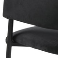 Set of Dining Chairs with Armrests, black
