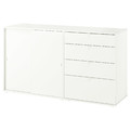 VIHALS Storage combination, white, 165x47x90 cm