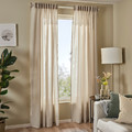 ROSENROBINIA Sheer curtains, 1 pair, beige, 145x300 cm