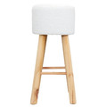 Bar Stool Freya, white/natural