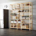 IVAR 3 sections/shelves, pine, 219x30x226 cm