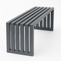 Architectural Modern Garden Bench 120cm, grey