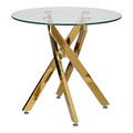 Coffee Table Amber 60cm, transparent/gold